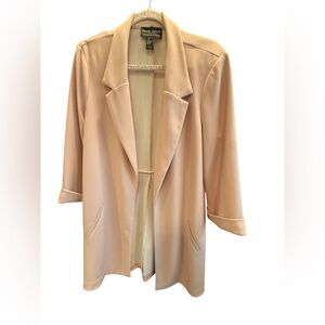 Frank Lyman Design Women's Soft Pink 3/4 Blazer